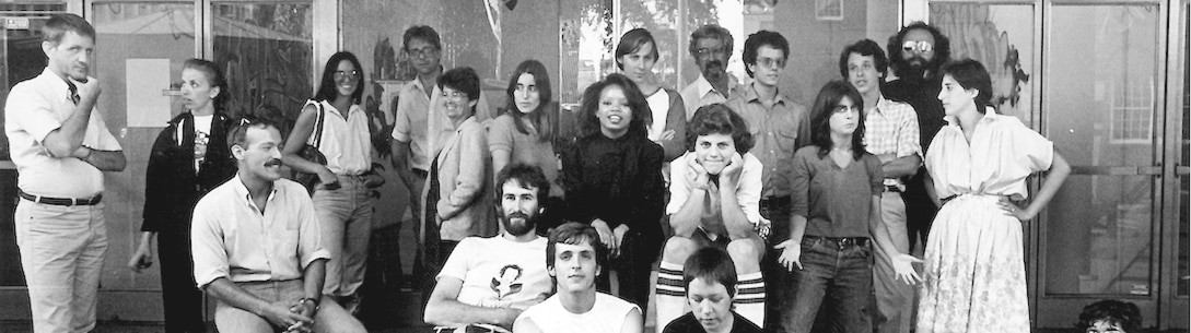 An early group photo of Real Art Ways team members circa 1990s