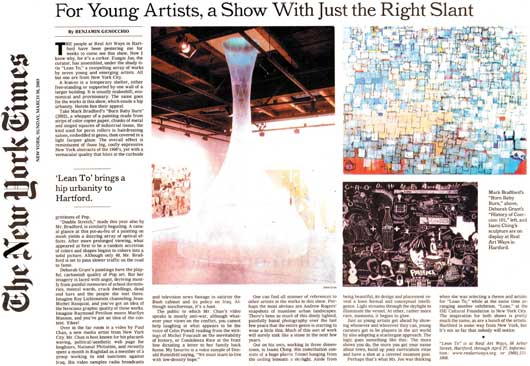 New York Times article about Lean Too exhibition.