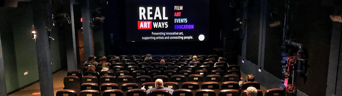 Real Art Ways cinema with people spaced social distanced