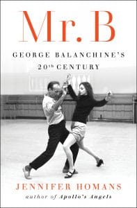 The book cover of Mr. B which features a man and a woman dancing in a studio in black and white.