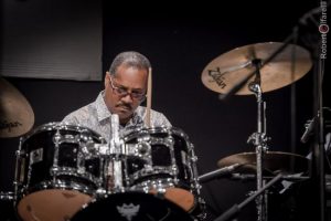 A man playing the drums.